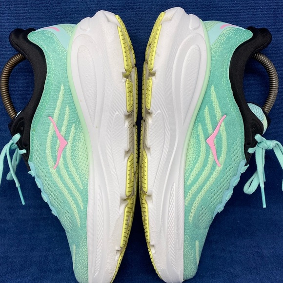 Hoka One One Bondi 9 Mint Green Women's Running Shoes Size 8 D Wide EXCELLENT - Picture 6 of 11